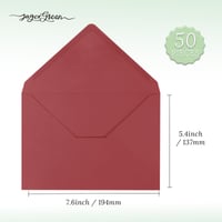 Obálky JagerGreen B6, červené, 50 ks, 137x194 mm, 150 g/m², samolepiace s vlhčením, bez okienka, na blahoželania a pozvánky 6