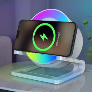JAHAO Bluetooth zvučnik s noćnim svjetlom i 15W bežičnim punjačem, 5 načina rada svjetla