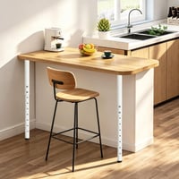 Jahof Podesive noge za stol, metalne, visina 55-90 cm, Ø42/38 mm, bijele, 1 kom, za pisaći stol, blagovaonski stol, stolić za kavu 6