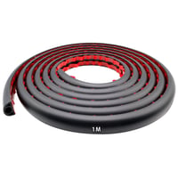 JAHOMFAI samoljepljiva podna kanalica za kabele, fleksibilni PVC - crna - 1 m 1