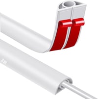 JAHOMFAI Öntapadós Padlóvédő Kábelvezető 3M Fehér Flexibilis PVC 1