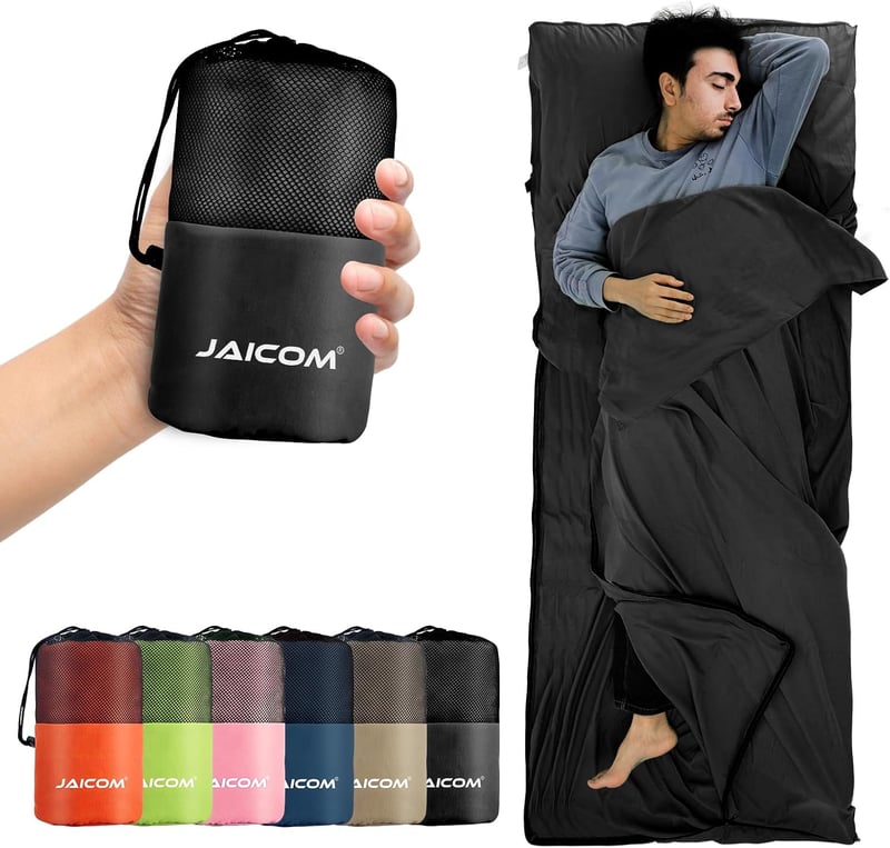 JAICOM Ultralight Selyem Hálózsák 2in1 Utazáshoz Mikroszál Kompakt