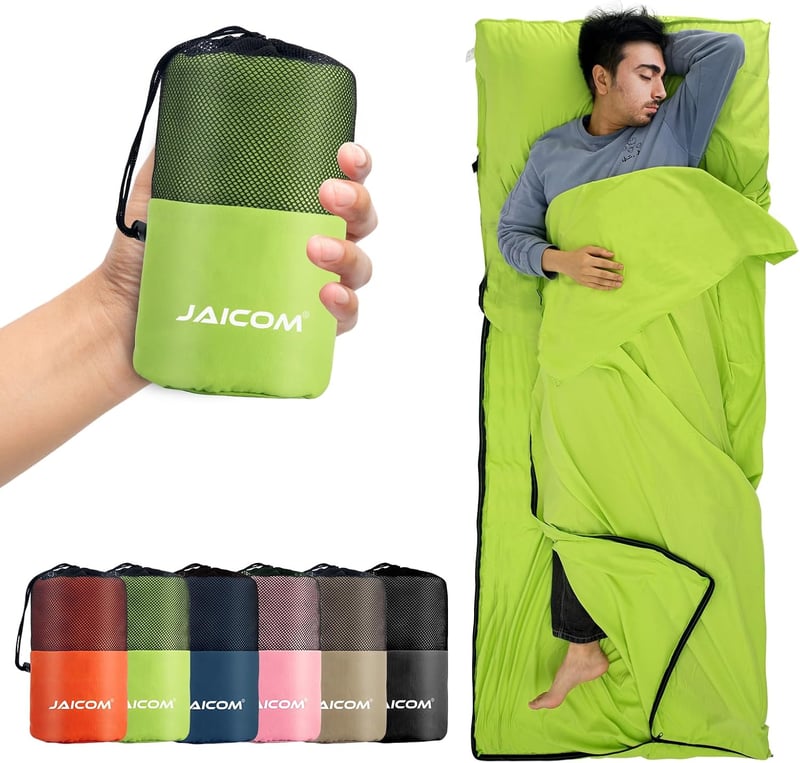 JAICOM Ultralight Selyem Hálózsák 2in1 Utazáshoz Mikroszál Kompakt