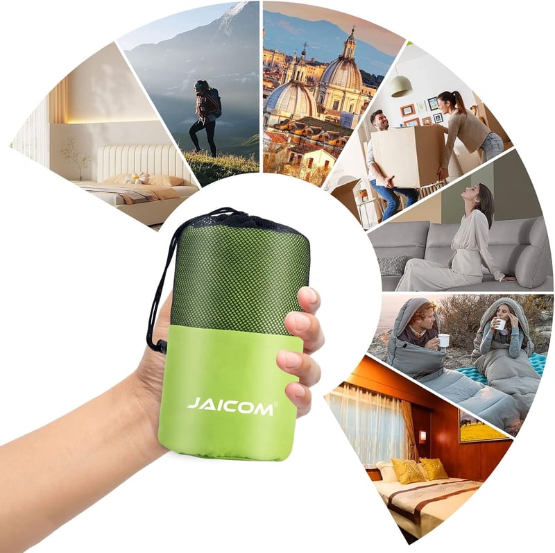 JAICOM Ultralight Selyem Hálózsák 2in1 Utazáshoz Mikroszál Kompakt