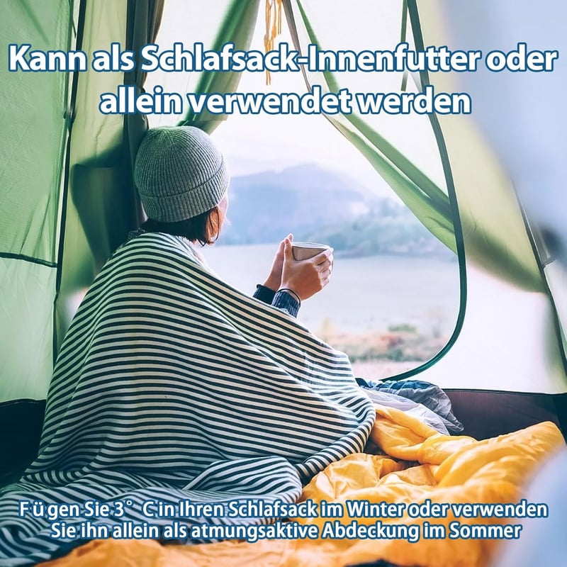 JAICOM Ultralight Selyem Hálózsák 2in1 Utazáshoz Mikroszál Kompakt