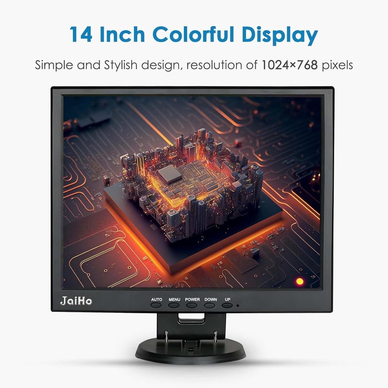 JaiHo 14" HD HDMI IPS Monitor Beépített Hanggal PC TV Biztonsági Rendszerhez - 14 Inch 1024x768