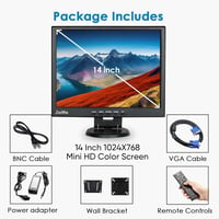 JaiHo 14" HD HDMI IPS Monitor Beépített Hanggal PC TV Biztonsági Rendszerhez - 14 Inch 1024x768 6