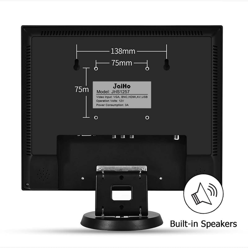 JaiHo 14" HD HDMI IPS Monitor Beépített Hanggal PC TV Biztonsági Rendszerhez - 14 Inch 1024x768