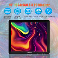 JaiHo 15 hüvelykes HD IPS Monitor 1024x768 HDMI USB PC TV Biztonsági Kamera Raspberry Pi Beépített Hangszóróval 2