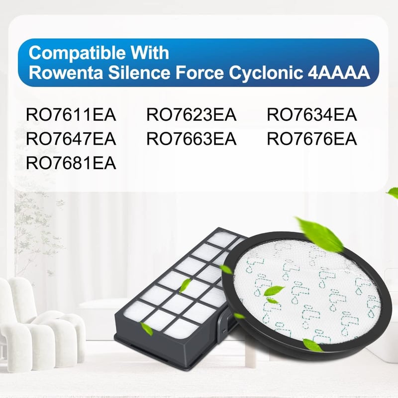 Jajadeal 2db Hepa Filter Rowenta Silence Force Cyclonic 4AAAA Porszívóhoz RO76xx