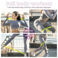 Set Benzi Elastice de Fitness JAKKOFOXX cu 5 Niveluri de Rezistență, Set Benzi de Antrenament Fără Latex pentru Fizioterapie, Tonifiere, Stretching, Pilates, Yoga, 5 buc. 5