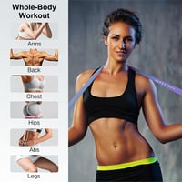 Set Benzi Elastice de Fitness JAKKOFOXX cu 5 Niveluri de Rezistență, Set Benzi de Antrenament Fără Latex pentru Fizioterapie, Tonifiere, Stretching, Pilates, Yoga, 5 buc. 3