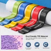 Set Benzi Elastice de Fitness JAKKOFOXX cu 5 Niveluri de Rezistență, Set Benzi de Antrenament Fără Latex pentru Fizioterapie, Tonifiere, Stretching, Pilates, Yoga, 5 buc. 6