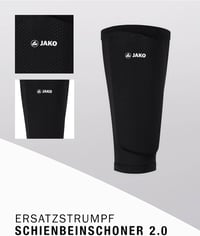JAKO Ersatzstrumpf 2.0 uniszex lábszárvédő ujj - fekete - M-es méret 3