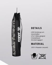 Sac pentru mingi JAKO - Pentru depozitarea mingilor de fotbal, handbal și volei, cu șnur, accesoriu de antrenament 4