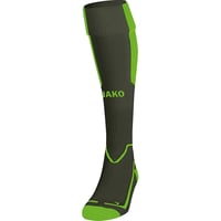 Șosete pentru apărători de tibie fotbal unisex JAKO Lazio 3866 – Khaki/Verde neon, mărimea 39-42 1