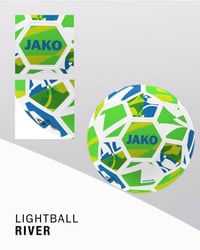 Futbalová lopta JAKO Lightball River – biela/neonzelená/neonžltá, veľkosť 4 (290 g) 3