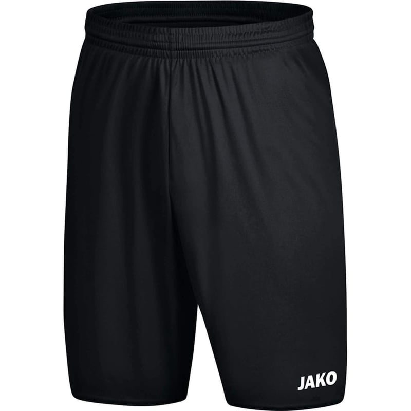 Șort sport pentru bărbați JAKO Manchester 2.0, fără chilot interior, negru, mărimea 3XL, material care elimină umiditatea, 100% poliester, talie elastică