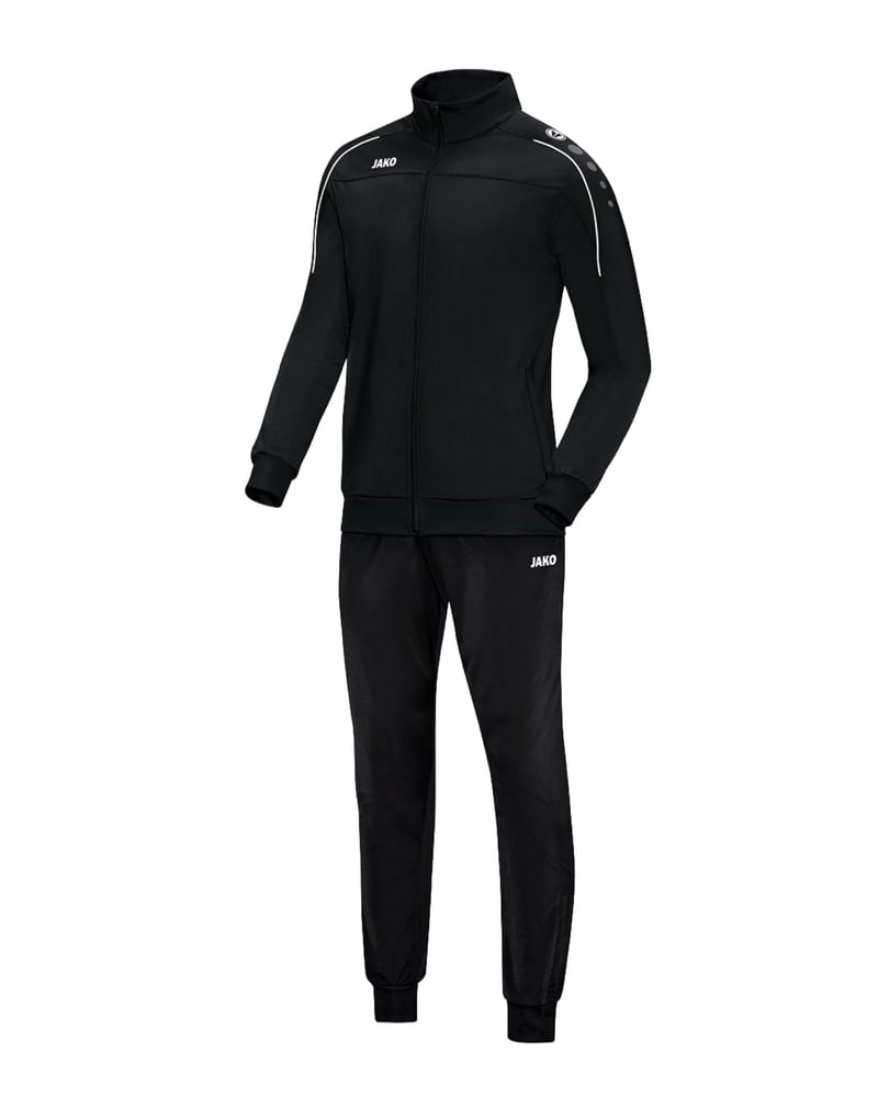 Unisex tepláková súprava JAKO Polyester Classico – čierna, veľkosť 4XL – 100% polyester, rýchloschnúca športová súprava