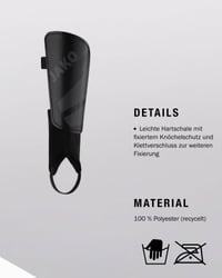 Apărători de tibie unisex JAKO River Classic – Negru, mărimea S 4