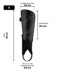 Apărători de tibie unisex JAKO River Classic – Negru, mărimea S 6