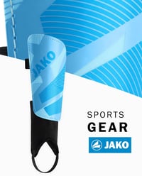 Unisex chrániče holení JAKO River Classic – svetlomodrá/modrá – veľkosť S 2