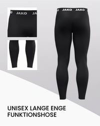 Colanți funcționali unisex JAKO – Negru, mărimea L – Pantaloni lungi funcționali pentru bărbați și femei 4