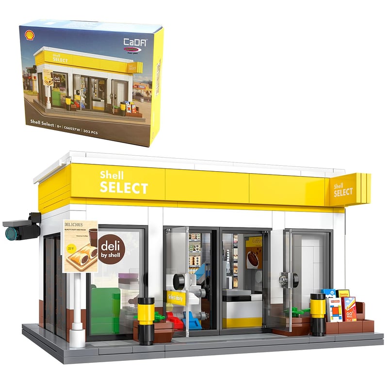 JAMARA 402870 CADA Shell Select Bricks Stavebnica Žltá - Technická stavebnica pre deti od 8 rokov, otváracie dvere