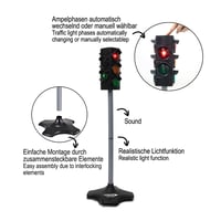 Dopravný semafor Jamara 460256 so svetelnými efektmi, automatickým a manuálnym režimom, automatickým vypínaním a klasickým realistickým dizajnom 5