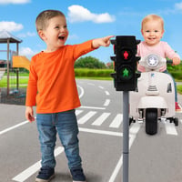 Dopravný semafor Jamara 460256 so svetelnými efektmi, automatickým a manuálnym režimom, automatickým vypínaním a klasickým realistickým dizajnom 7