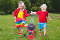 Jamara 460622 Mc Fizz Hasiaci hydrant s vodným rozprašovačom Happy – Otočný záhradný zavlažovač, na štandardnú hadicu, viacfarebný, 160x90x210 mm 2