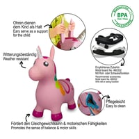 Nafukovacia hračka jednorožec JAMARA HoppyDoo s pumpou 4
