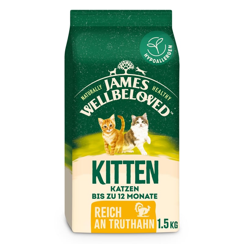 James Wellbeloved Száraz Macskaeledel Kölyökmacskáknak Pulykával 1,5 kg