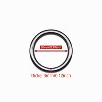 Jamsinmu kovové O-krúžky 20 mm, mix farieb, 5 ks, pevné krúžky na DIY projekty, opasky a vodítka pre psov 2