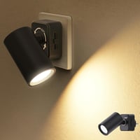 JandCase Éjszakai Lámpa Aljzatba Szenzorral, 320° Forgatható, Dimmer 0-100 LM 1