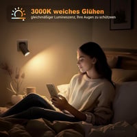 JandCase Éjszakai Lámpa Aljzatba Szenzorral, 320° Forgatható, Dimmer 0-100 LM 5