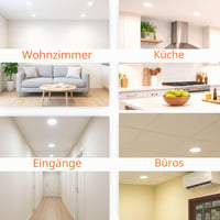 JANDEI 3 ks Okrúhle vstavané LED bodové svietidlo 18W 1500 lúmenov, extratenké 13 mm, montážny priemer 200-205 mm, neutrálna biela 4200K, s transformátorom 8