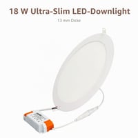 JANDEI 3 ks Okrúhle vstavané LED bodové svietidlo 18W 1500 lúmenov, extratenké 13 mm, montážny priemer 200-205 mm, neutrálna biela 4200K, s transformátorom 2