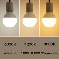 JANDEI G95 E27 LED žarulja u obliku kugle 15W (ekvivalent 120W halogene žarulje), hladno bijela svjetlost 6000K, 1500 lumena, CRI80, kut osvjetljenja 270°, nije prigušiva, za ured i kuhinju 3