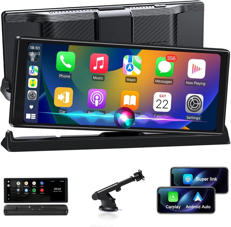 Jansite 10.26" CarPlay Android autós kijelző GPS navigációval és OTA frissítéssel