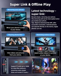 Jansite 10.26" CarPlay Android autós kijelző GPS navigációval és OTA frissítéssel 4