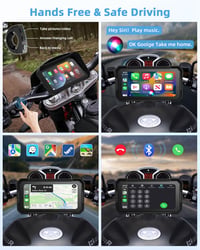Jansite 4K Motorkerékpár CarPlay Autórádió Fedélzeti Kamera 6,25" GPS Érintőképernyő IP67 5