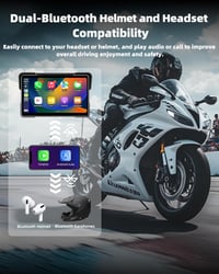 Jansite 7 hüvelykes motoros navigáció IP67 vízálló kijelző CarPlay Android 5