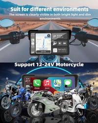 Jansite 7 hüvelykes motoros navigáció IP67 vízálló kijelző CarPlay Android 7
