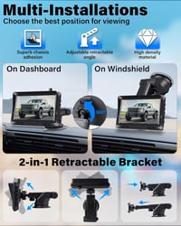 Jansite Vezeték Nélküli Tolatókamera 1080P AHD 5 Colos Monitorral IP69K Vízálló 4