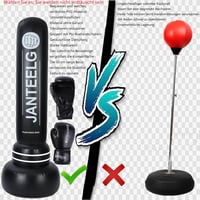 JANTEELGO 180 cm Álló Boxzsák PU Boxkesztyűvel Felnőtteknek és Fiataloknak 2