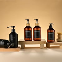 Recipient Janxin de 500 ml pentru șampon și dozator de săpun reîncărcabil, flacon din plastic cu pompă pentru săpun lichid și gel de duș 7