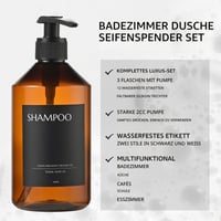 Recipient Janxin de 500 ml pentru șampon și dozator de săpun reîncărcabil, flacon din plastic cu pompă pentru săpun lichid și gel de duș 2