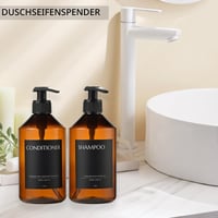 Recipient Janxin de 500 ml pentru șampon și dozator de săpun reîncărcabil, flacon din plastic cu pompă pentru săpun lichid și gel de duș 6