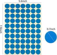 JANYUN kerek öntapadós jelölőpont matrica 17 mm, 14 szín - 3920 db 3